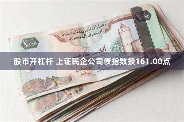 股市开杠杆 上证民企公司债指数报161.00点