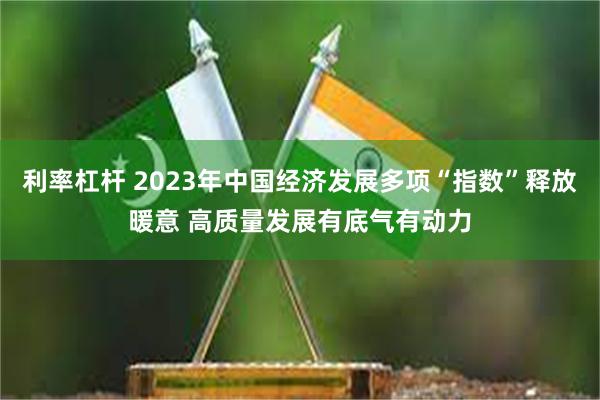 利率杠杆 2023年中国经济发展多项“指数”释放暖意 高质量发展有底气有动力